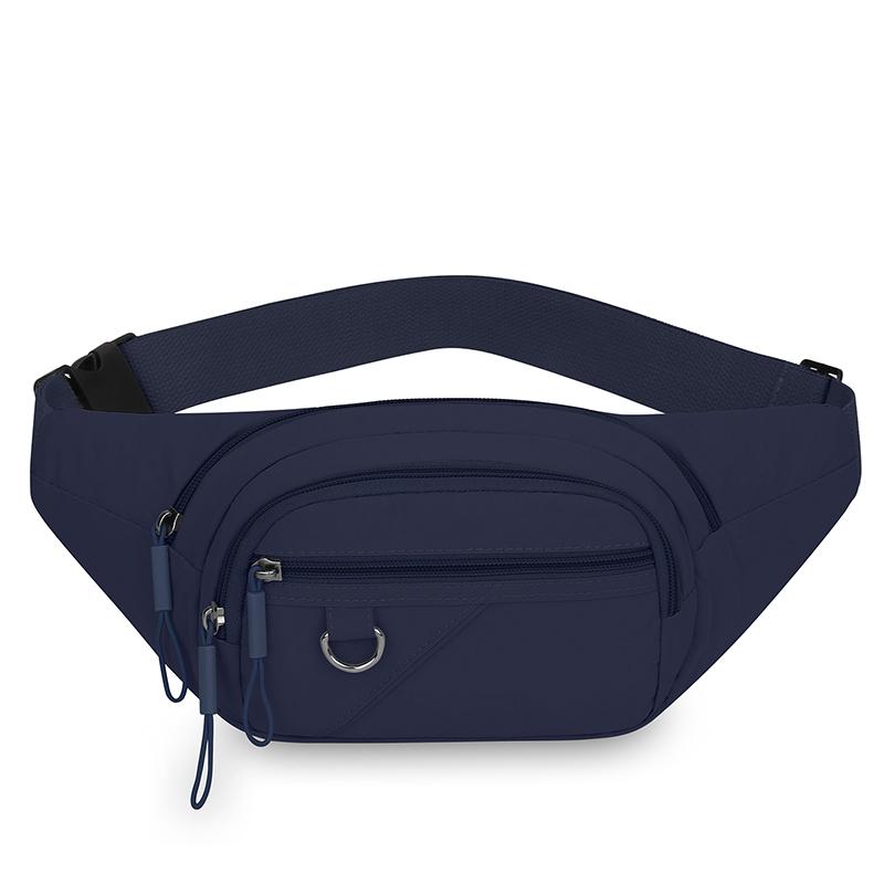 Waterproof Women s Nylon Fanny Pack Convertible Crossbody Chest Bag with Large Capacity for Outdoor Use синий 747₽