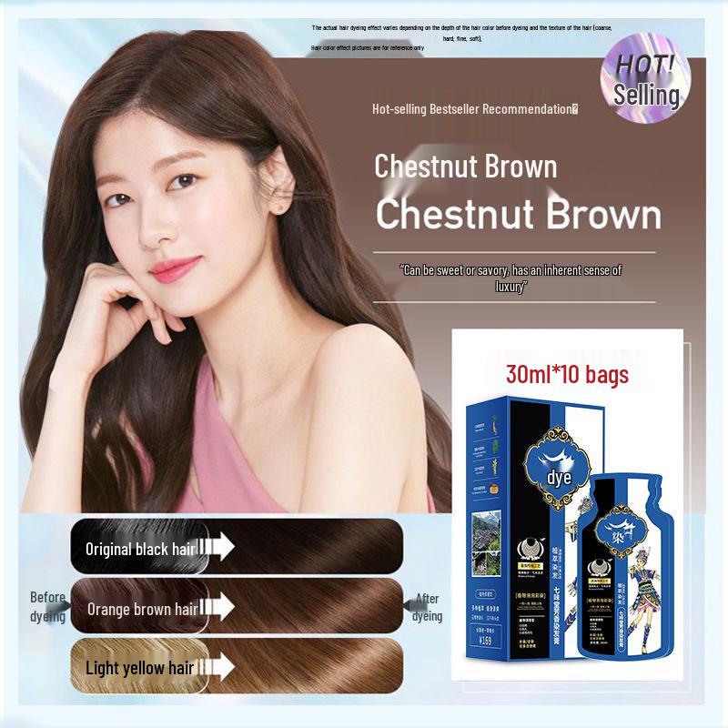 Qiwitang Miao Plant-Based Hair Dye: Long-Lasting, Fade-Resistant, Non-Staining Coverage for White Hair At Home.