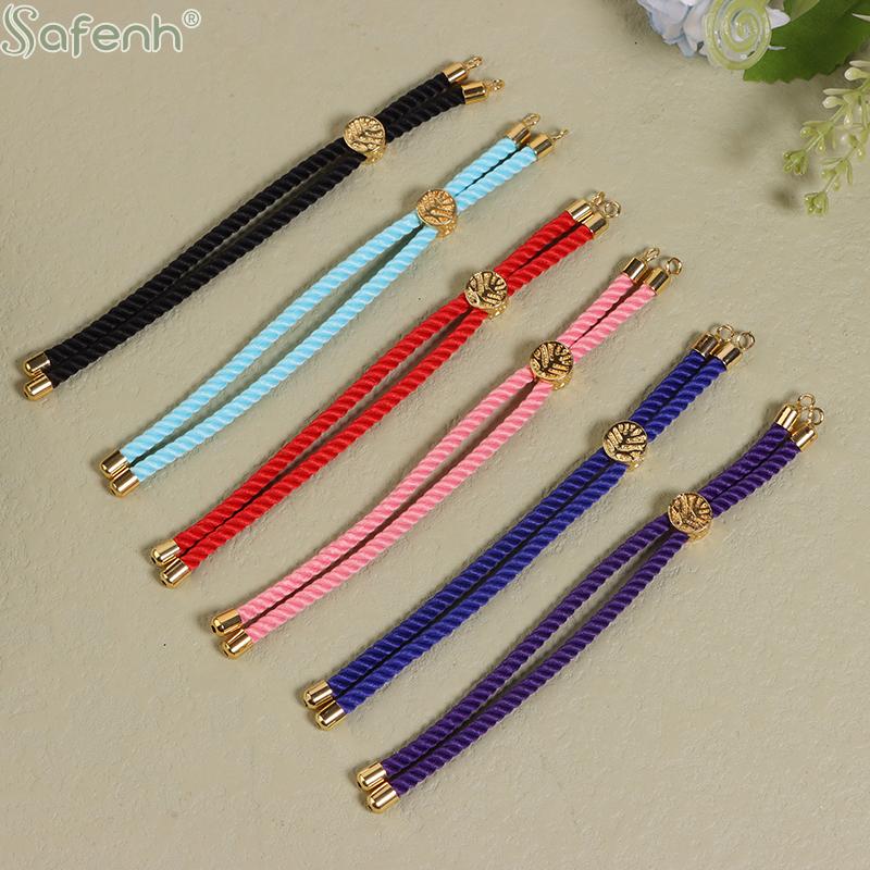 5Pcs Nylon Black Red String Woven Rope Adjustable Link Chain for Connectors Charms Bracelets Jewelry Making Jewelry Findings