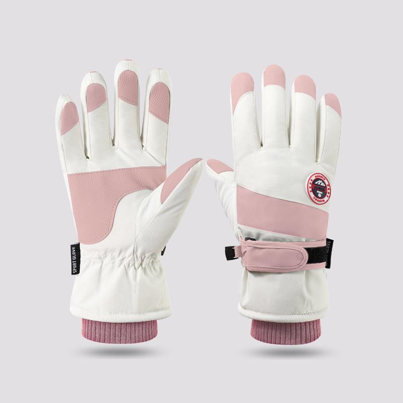 

Новые зимние лыжные перчатки Водонепроницаемые и бархатные теплые перчатки для катания на открытом воздухе, ветрозащитные перчатки с сенсорным экраном для электромобиля Average size