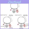 Stitch Cartoon Charm Bracelet Zinc Alloy Love Heart Pendant For Men Women Gift