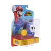 Super Mario Action Figure Blue Shy Guy with Coin 4-inch