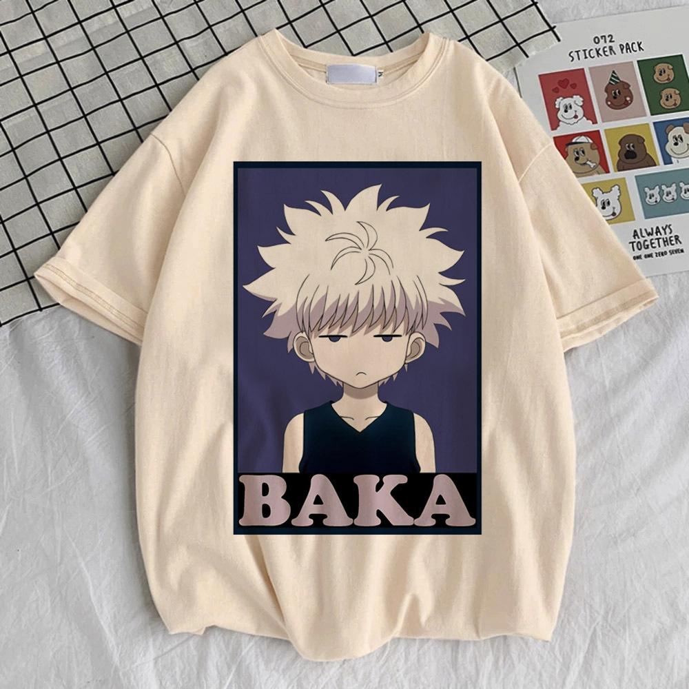 

Hunter x Hunter Killua Zoldyck Hisoka Kurapika Gon tshirt female harajuku Comfortable hip hop shirt Y2k Women graphic Pastel S
