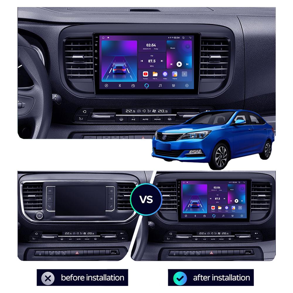 Android Bilradio For Citroen Jumpy 3 Space Tourer 2016-2021 Multimediaspiller Hovedenhet Stereo GPS Navigasjon BT WIFI 1+16GB
