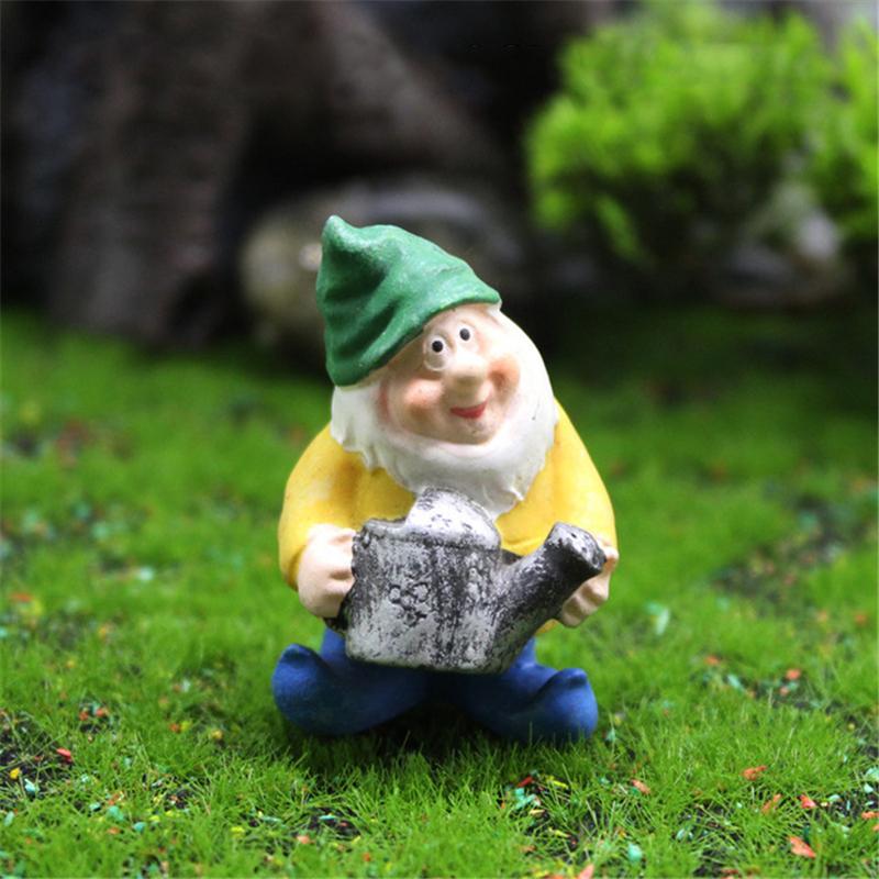 Mini Resin Moss Micro Landscape Decoration Outdoor Fairy Miniature Garden Dwarf Ornaments Handicraft Flower Pot Accessories Elf