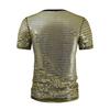 Sequined T-Shirt for Men Sparkling Dot Jazz Modern Dance T-Shirt Round Neck Short Sleeve Performance Tops 1970s Disco Tops Night