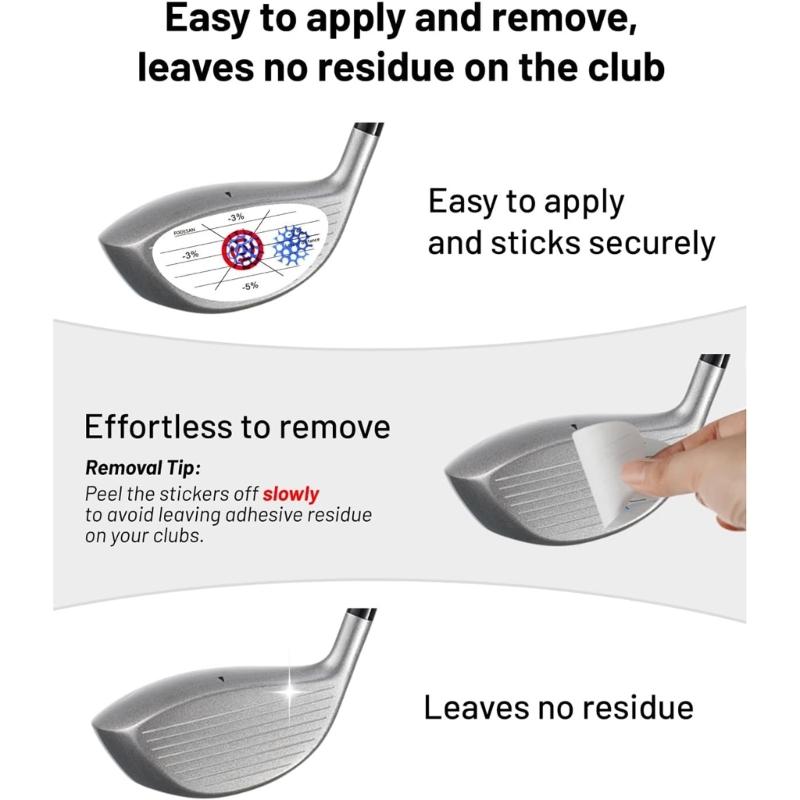 10 Stück Golfschläger Schlagflächen-Aufkleber Golf-Schlagaufkleber-Set Für Übungszwecke Mit Hoher Sichtbarkeit Abriebfestes Design
