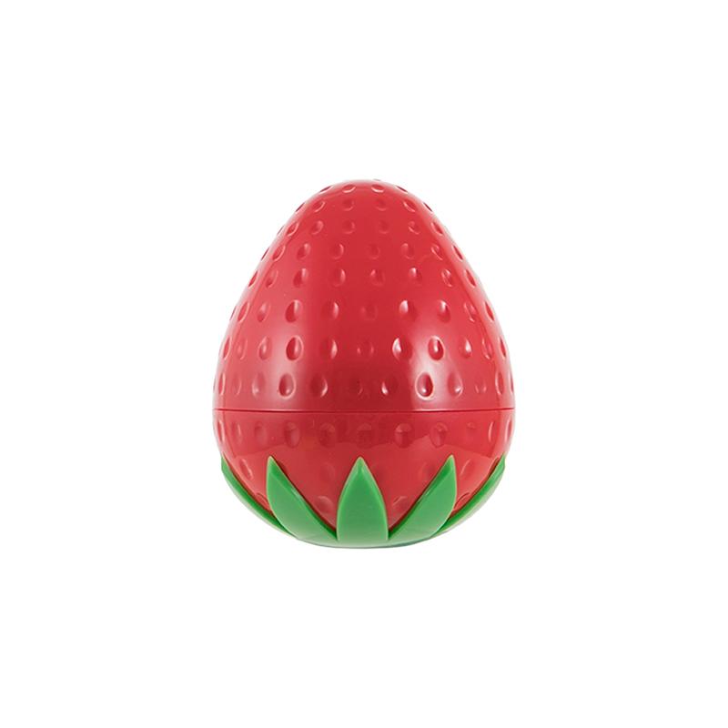 1/3 Stück Erdbeerform Wiederverwendbare Leere Plastikflasche Tiegel Probenflasche Gesichtscreme Handcreme Aufbewahrungstopf Lippenpeeling-Behälter