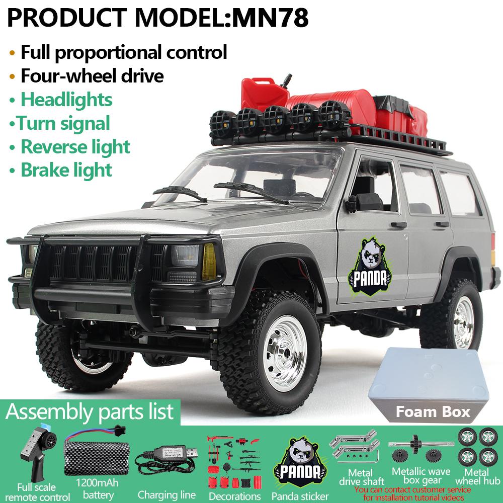 AAYD1 MN78 1:12 RC Car MN Model RTR Version RC Car 4WD 280 Motor Professional Off-Road RC 2.4G Remote Control Car For Boys Gifts