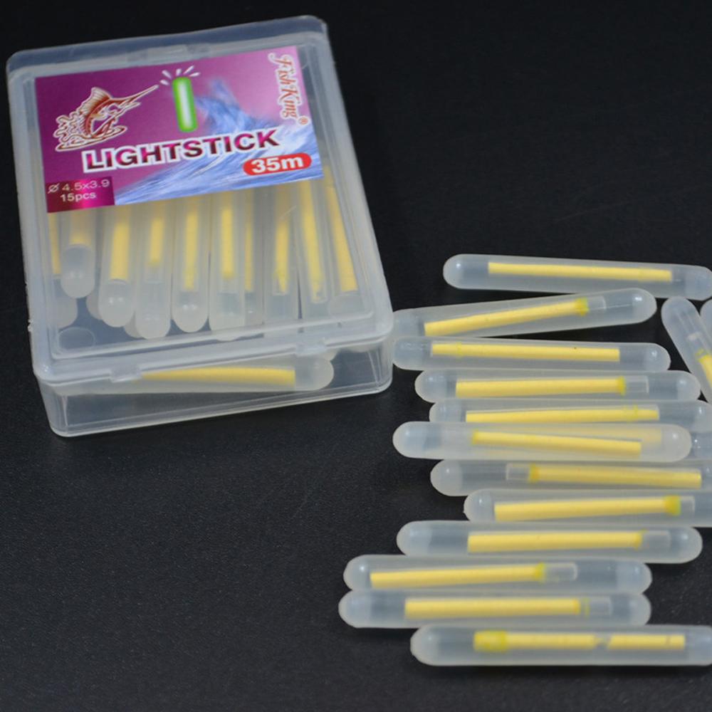 Float 15pcs/lot Chemical Light 4.5mmx39mm Lightstick Fluorescent Fishing Float Fishing Light Stick