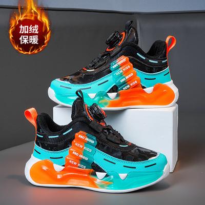 Cotton Shoes Two Cotton Warm Winter Sports Shoes Men's Rotating Buckle Dad Shoes New Older Children 2025 Girls Children Velvet
