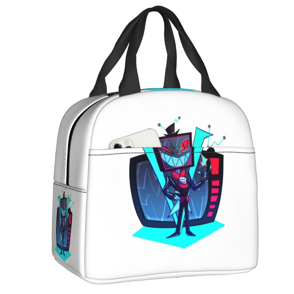 Benutzerdefinierte Hazbins Anime Animation Hotel Angel Dust Isolierte Lunchtasche Arbeit Schule Wiederverwendbare Thermos-Kühlbox Lunchbox Damen Kinder