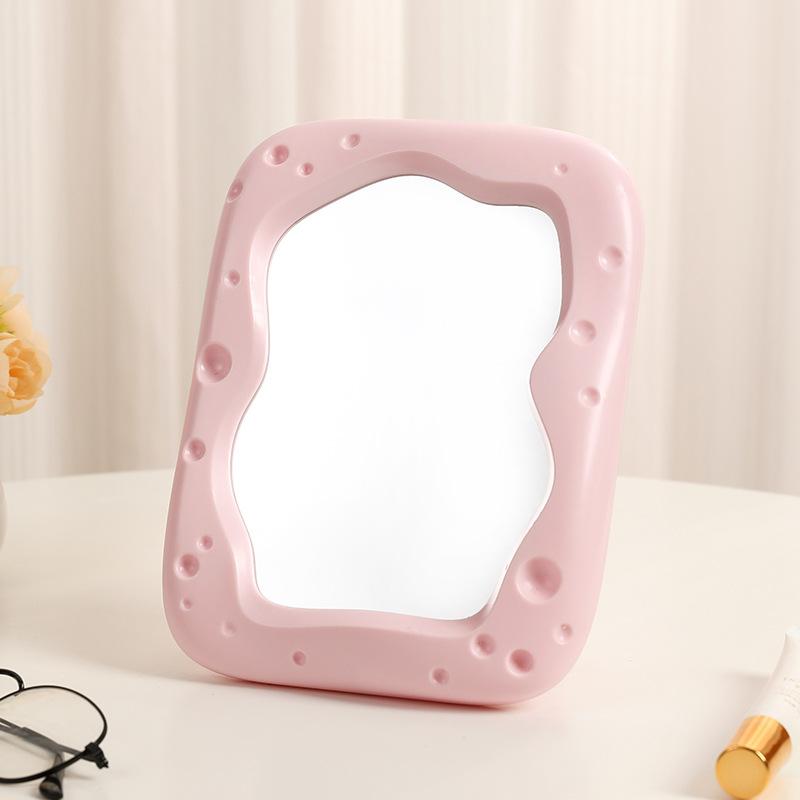 

Зеркало для макияжа Неправильное зеркало Настольное украшение розовый