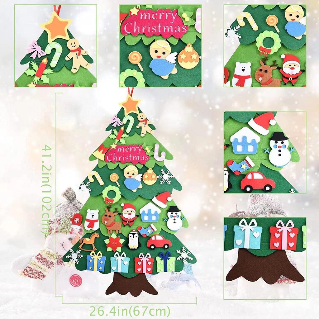 Felt Christmas Tree Ornament Children's DIY Felt Fabric Christmas Hanging Decoration New Arrival Christmas Kids' Accessories