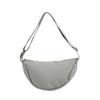 Borsa a spalla da donna casual tinta unita a forma di raviolo, semplice, in nylon, grande capacità, per viaggi all'aperto, pendolarismo, borsa a tracolla, borsa in tela da portare sotto l'ascella