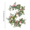 Artificial Eucalyptus Garland with Peony Flower Faux Floral Greenery Garland for Wedding Party Table Centerpiece Backdrop Decor