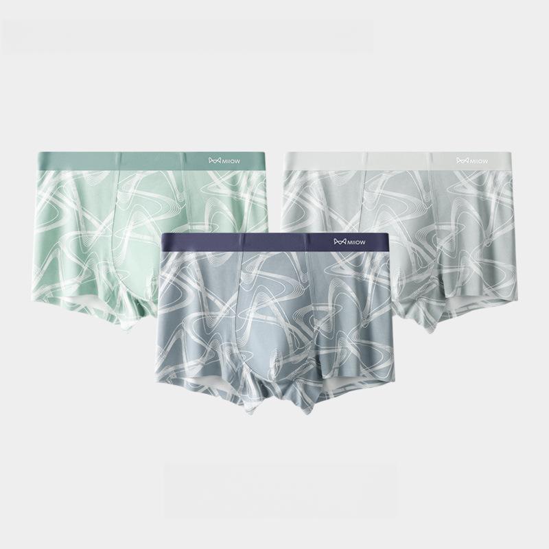 

3 шт. Мужское нижнее белье Четырехугольные трусы Осенние трусы с плоскими штанинами Боксеры-слипы 4XL