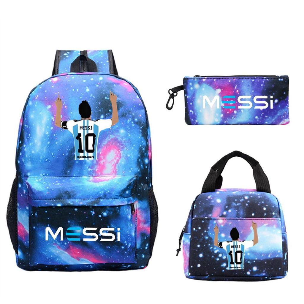Football Printed Student Backpack Multifunctional Usb Interface Large Capacity Leisure Travel Backpack
