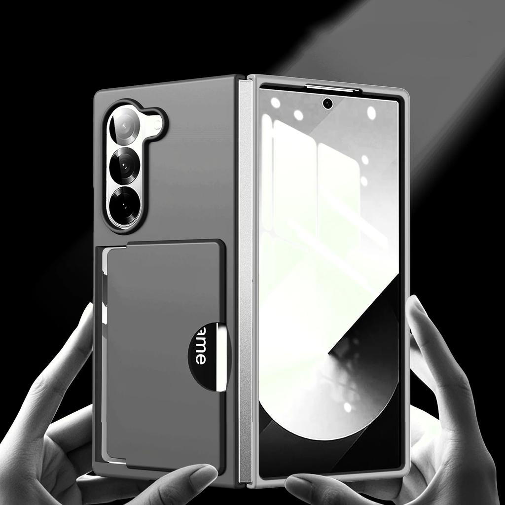 Anti-Scratch Card Pocket Hard Plastic Case for Samsung Galaxy Z Fold7 5G Fold 7 Zfold7 Fold6 Fold 6