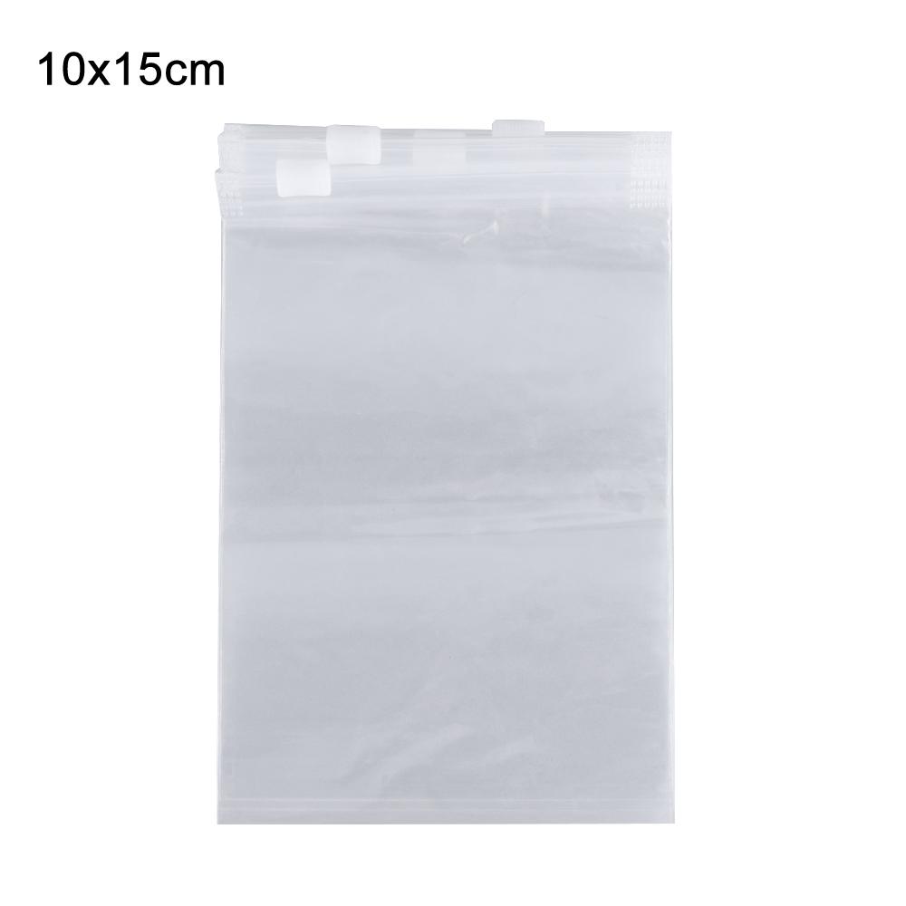 5PCS New Waterproof Self Seal Plastic Bag Clear Transparent Zipper Lock Storage Pouch