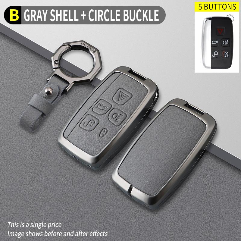 Zinc Alloy Leather Car Key Case Cover for Jaguar XF XJ XE S-Type F-Type X-Type F-Pace I-Pace E-Pace Android XFR XKR Keychain