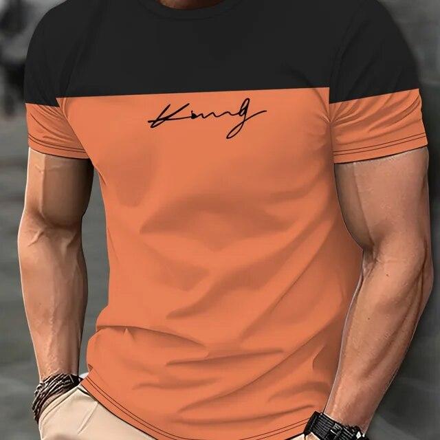 Camisetas informales para hombre, ropa de primavera, camisas ombré, camisetas de manga corta de gran tamaño, camisetas para niños, camisetas Vintage 5XL para hombre