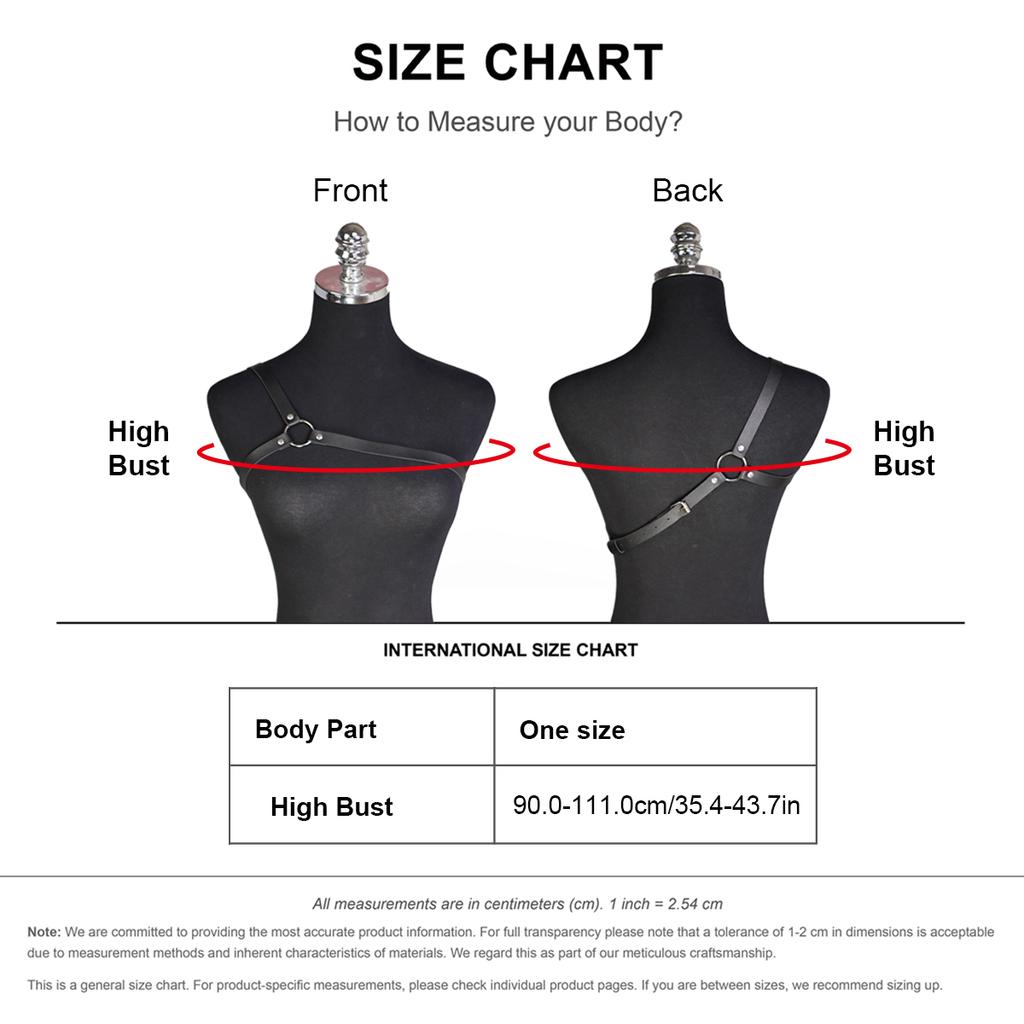 Adjustable Leather Body Chest Harness, Sexy Lingerie Accessory for Women, Perfect for Raves, Parties, and Dance