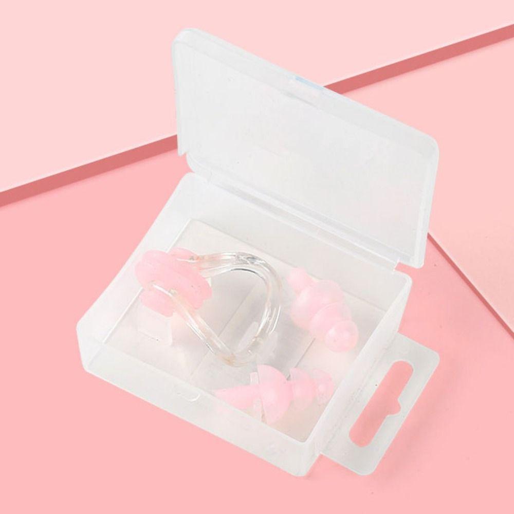 Soft Silicone Noise Earplug Silicone Nose Protector Clip Swimming Earplug Nose Clip  Bathing