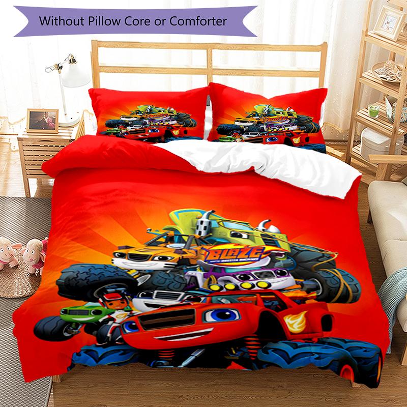 3pcs Truck Bedding Set Duvet Cover Closure Includes 1 Duvet Cover & 2 Pillowcases, Soft and Comfortable for All Seasons.