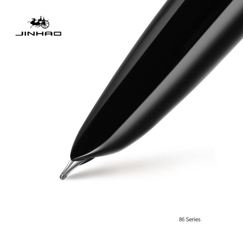Jinhao 86 Classic Retro Fountain Pen Balanced Weight Silver Arrow Clip Extra Fine Nib Office School Daily Writing