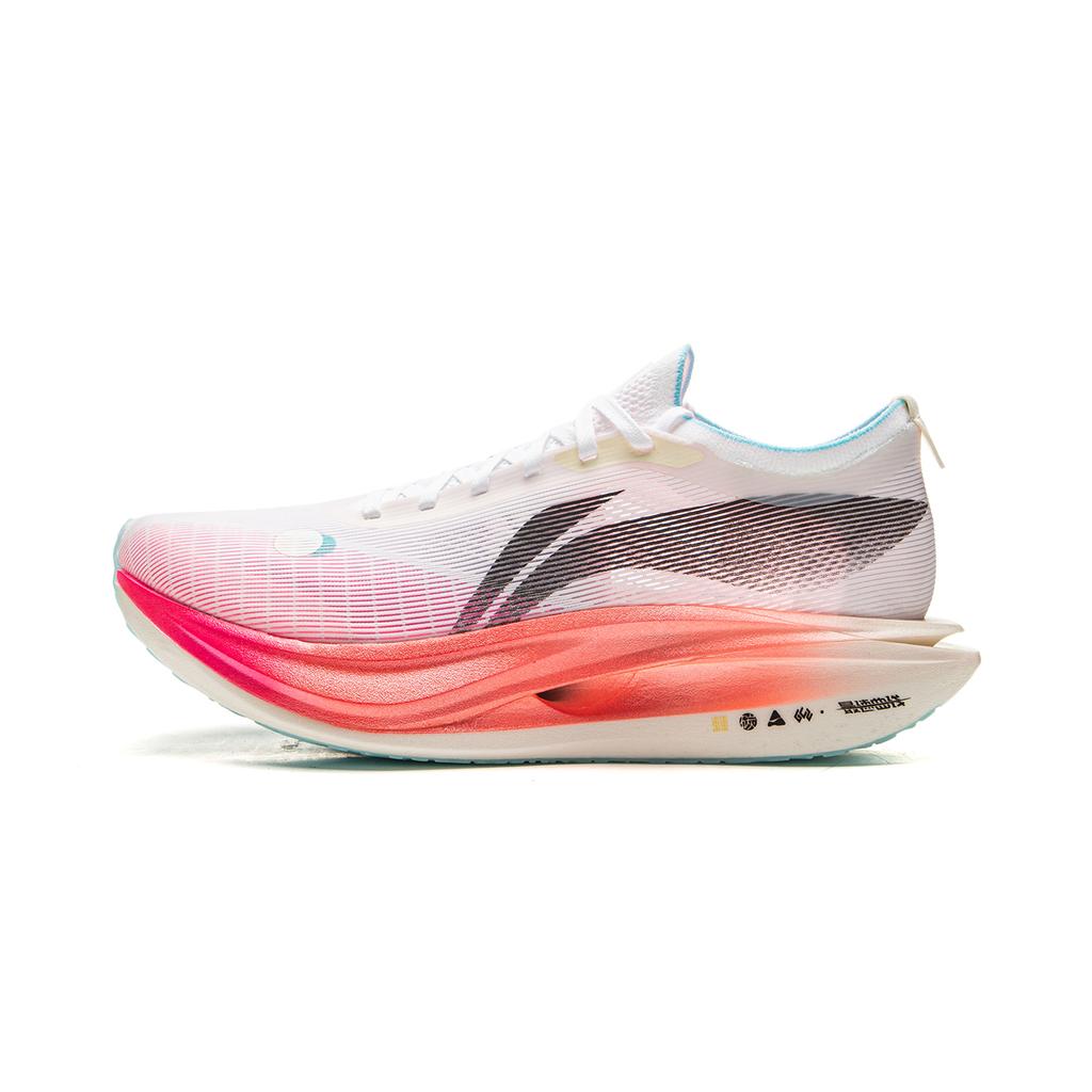 New LiNing Flyco 5 ELITE Cushioned Slip Resistant Rebound Low Top Marathon Running Shoes Unisex White Pink Blue ARMV003-9