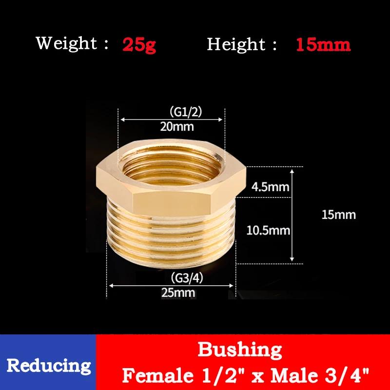 10pcs Brass Pipe Fitting Female Male Movable Joint/Plug/Cap Blocking/Reducing Bushing PipeJoint Adapter 1/2" Thread