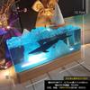 Montagna Blu Balena Casa della Guarigione Atmosfera Decorazione Oceano Balena USB Luminescente Resina Ornamento da Tavolo Unico Regali per Feste