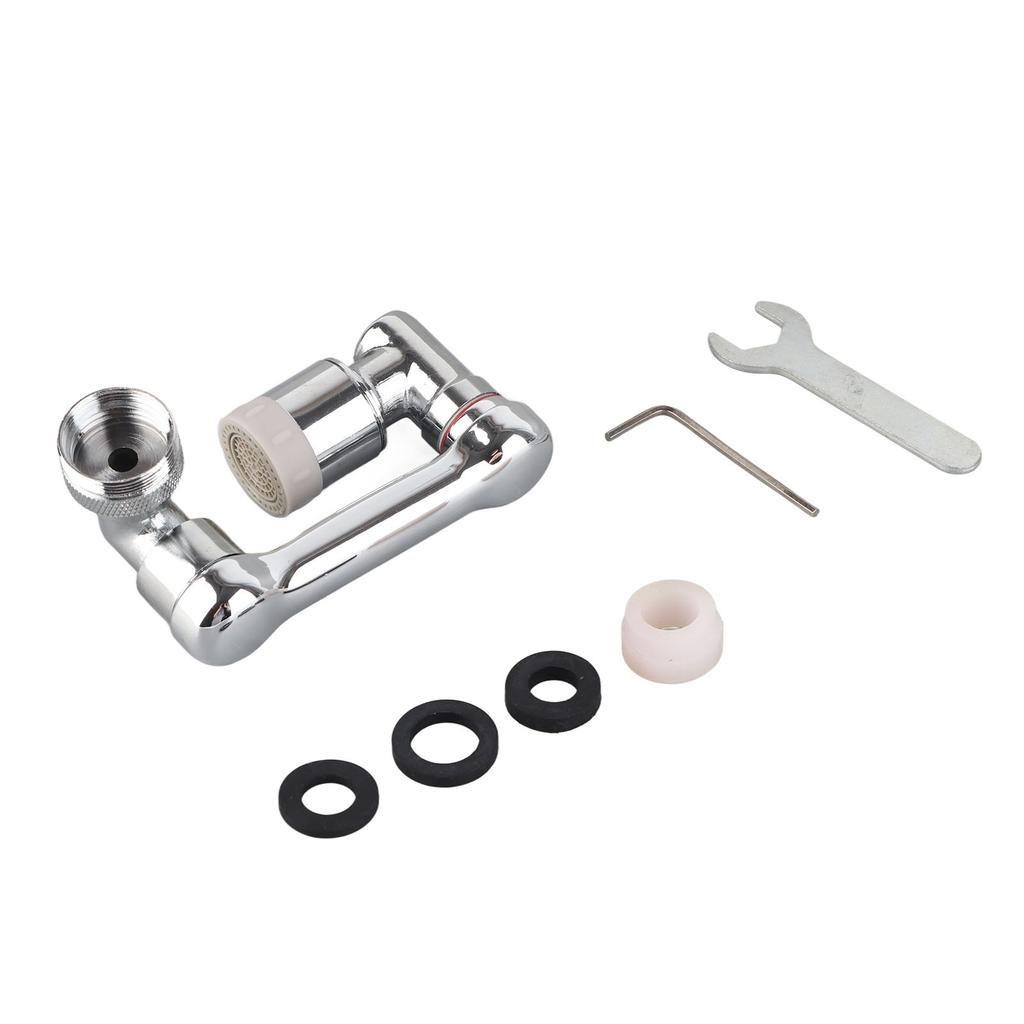 Swivel Faucet Extender Universal Sink Water Aerator with 2 Water Outlet Modes Robotic Arm for Kitchen Bathroom Face Eye