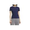 Adidas Comfortable Stylish Beautiful Simple Short Sleeve Regular T-Shirt Women Tops Deep-Indigo KC1486