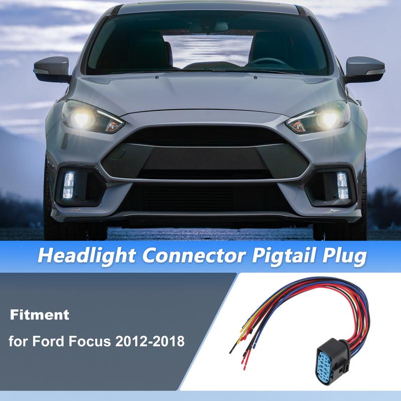 X Autohaux 14-контактный разъем фары с проводами для Ford Focus 2012-2018 № 1719105-2