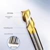 Straight Shank White Steel Superhard Cobalt-Titanium Coated Keyseat End Mill, Fully Ground with 2-4 Flutes