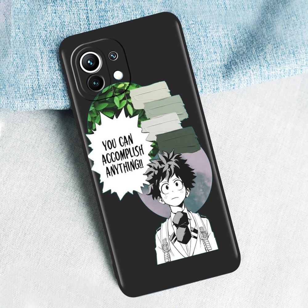 My Hero Academia Anime Pro Xiaomi Mi Poco X3 NFC M3 F3 GT 11 Ultra 11X 11i Note 10 Lite 10T Pro 5G 9T Luxusní silikonové pouzdro na telefon