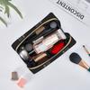 GTI Tartan Plaid Leather Makeup Bag Women Waterproof Travel Toiletry Pouch Cosmetic Bag Portable Multifunctional Storage Bags