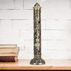 GOTOTOP Incense Stick, Portable Incense Tower Holder Bronze Tone Dragon Phoenix Relief Craft Ornaments Tea Room Decoration Vertical Stick Incense
