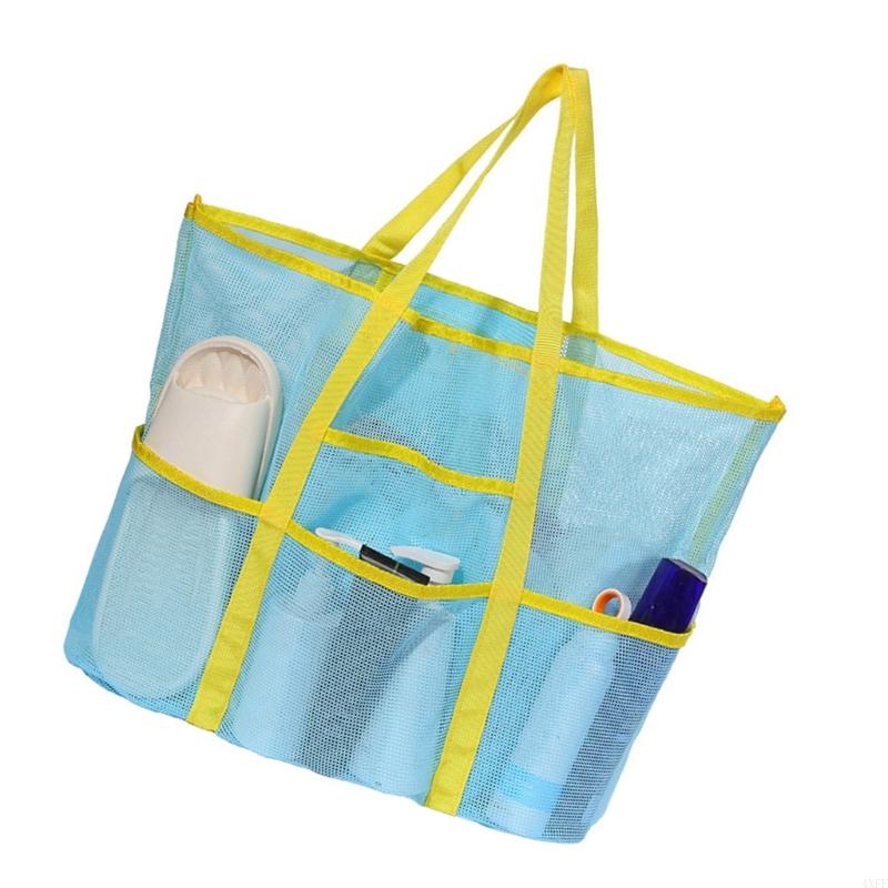 Borsa in Rete di Poliestere Drenante Rapido Organizer per Costumi da Bagno Borsa da Spiaggia Borsa da Viaggio di Grande Capacità Per il Pendolarismo Quotidiano Vacanze al Mare