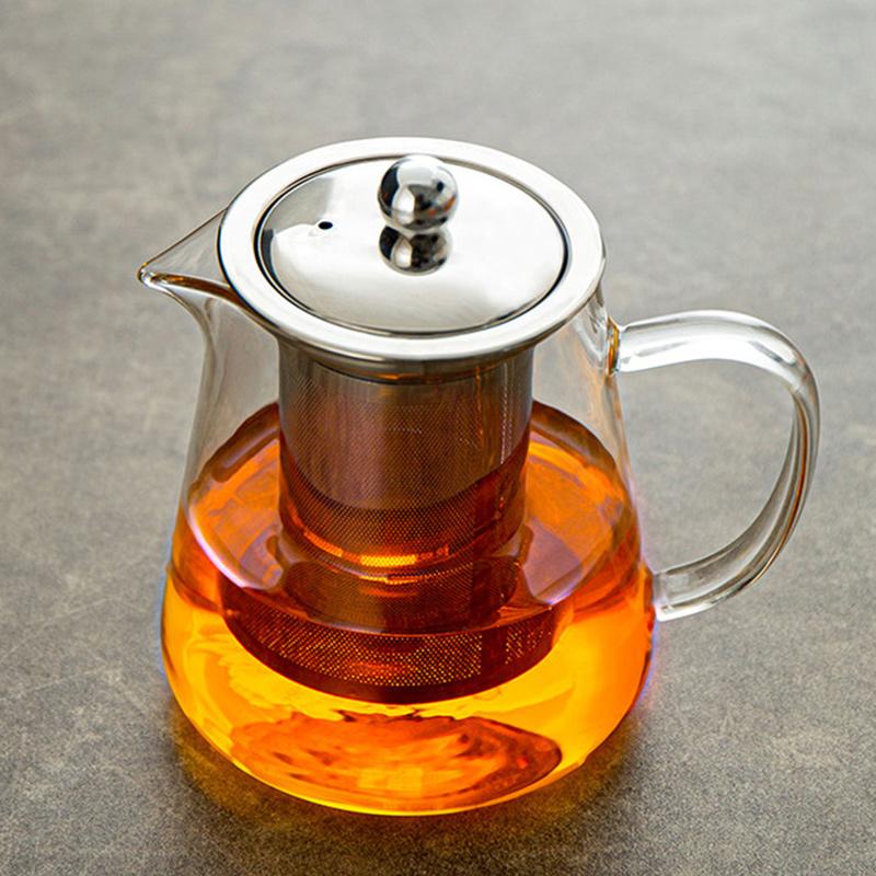 Chinese Kung Fu Tea Pu 'er Tea Pot Flower Teapot Coffee Pot Heating Glass Tea Set High Quality Glass Teacups