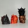 Trailer Dust Cover Horned Demon Skull Tow Cover Heavy-Duty 3D Printed One-Piece Molded Tow Bar Cap Matte Texture Trailer Accessory