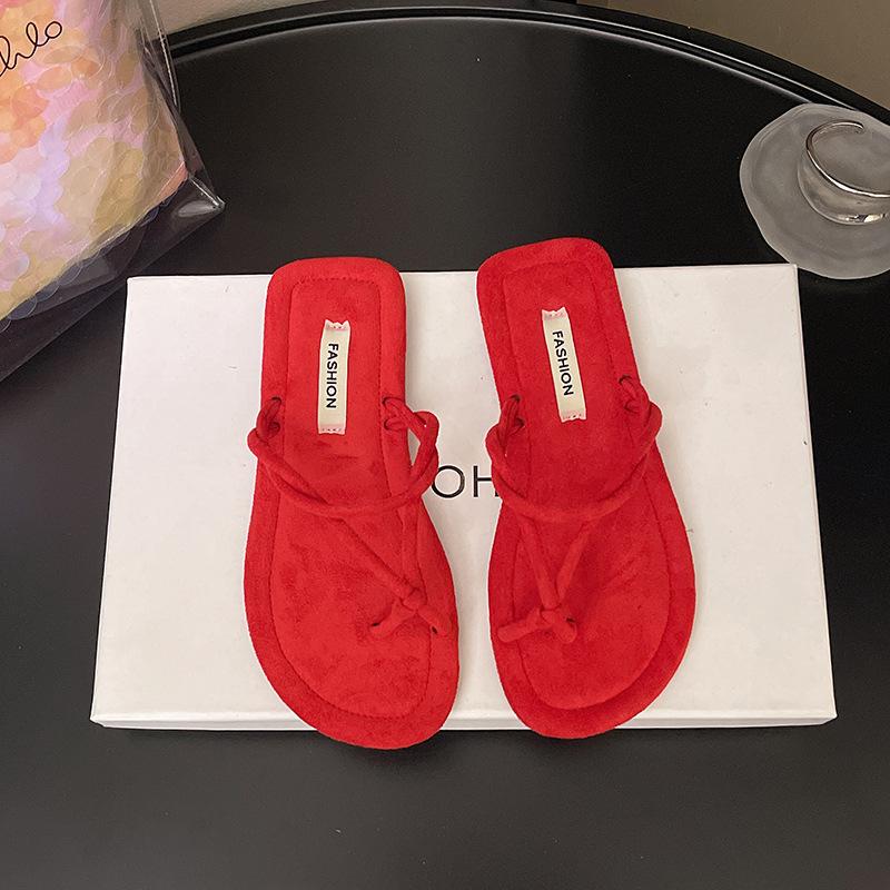 Niche Flip-flops Women's Outer Wear 2025 Summer New Casual Toe Soft-soled Slippers Beach Cool Slippers Women