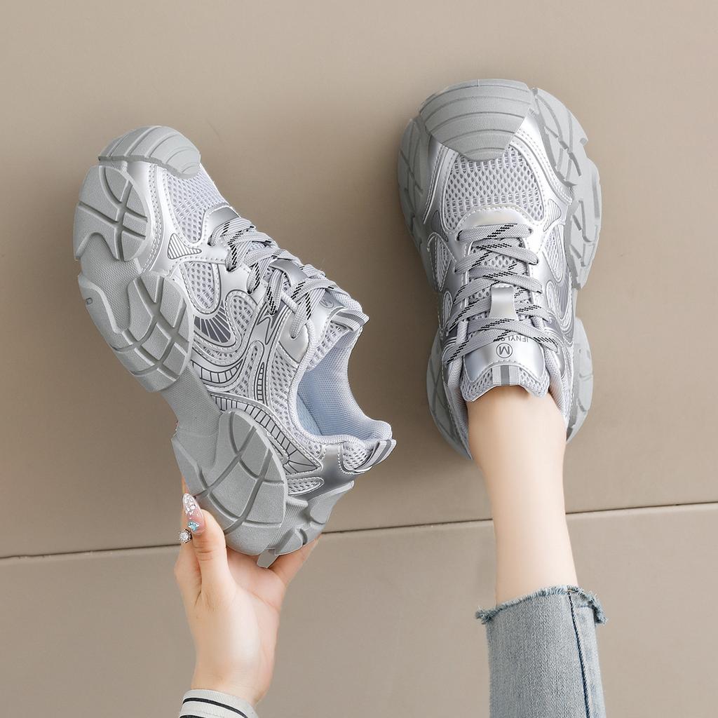 [Uncle Shoe] Octopus 2025 advanced mesh autumn sole women's shoes lightweight new non-slip dad shoes sports