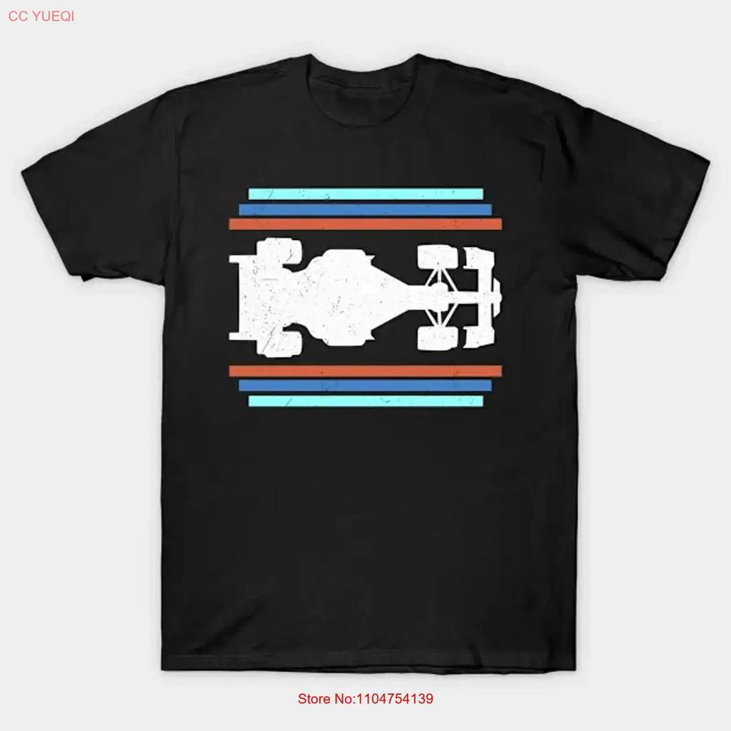 Formula Racing Car Racer T Shirt vintage Washed fashion Casual streetwear Breathable homme Stretched graphic Unisex