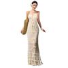 Sexy Suspender Premium Temperament Dress Pleated Lace Hip Wrap Hotel Dress Long Dress