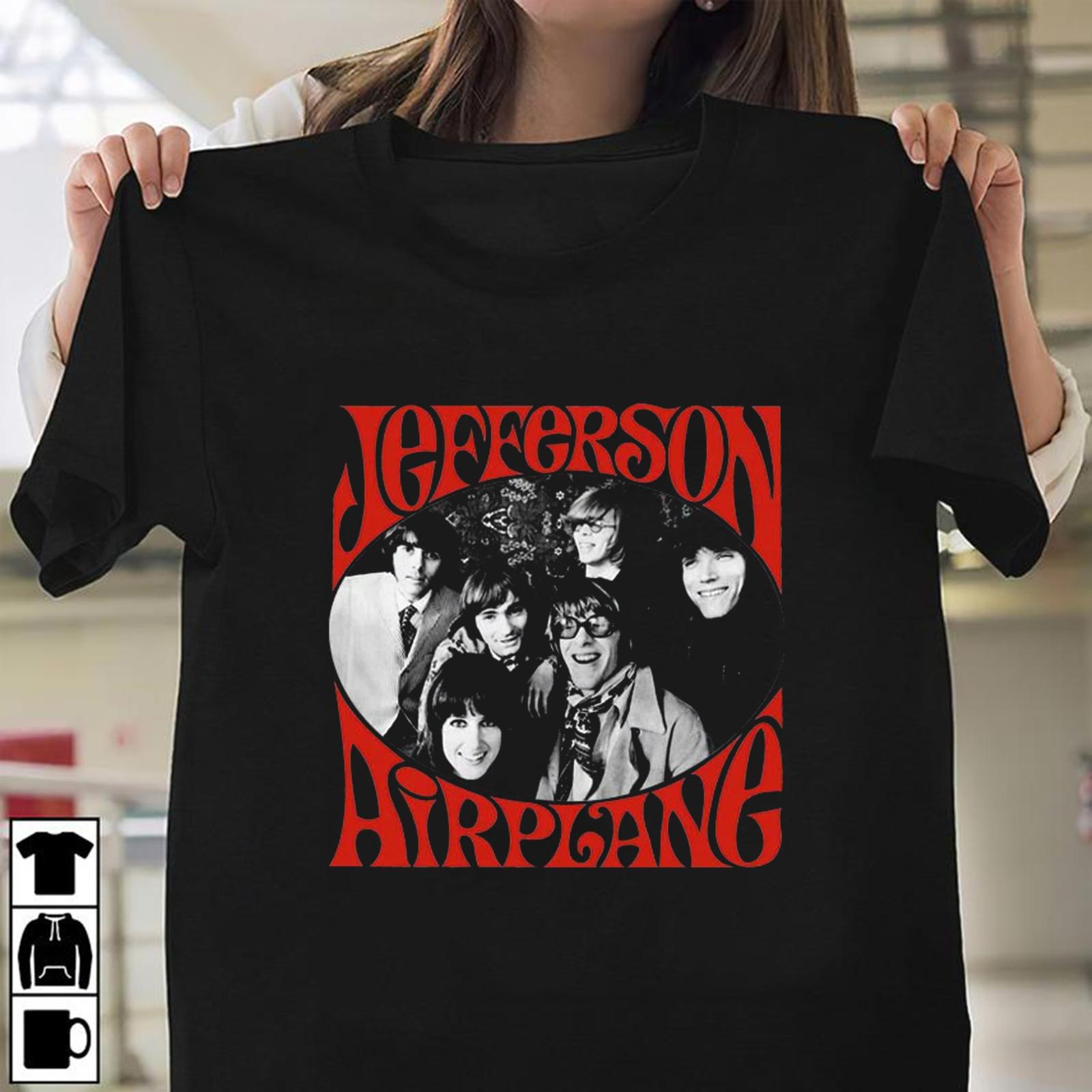 JEFFERSON AIRPLANE Band Black Unisex Cotton T Shirt Size S-4XL L