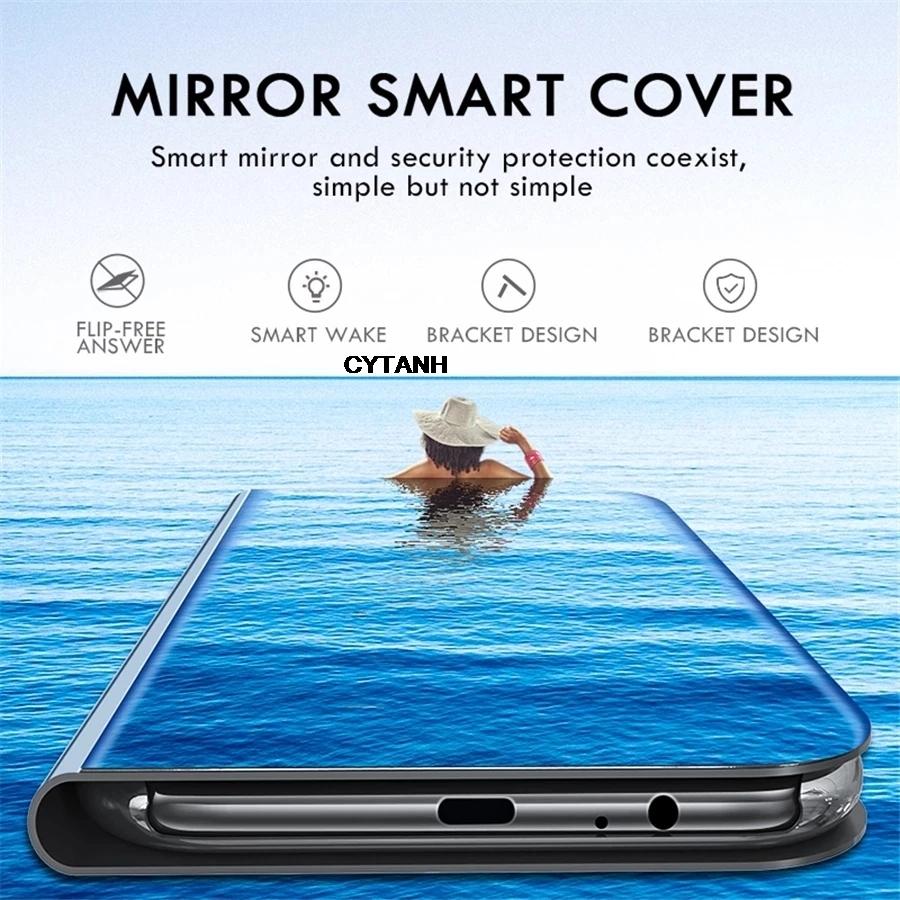 Spiegel Klapphülle Für Samsung Galaxy S24 S23 S22 S21 S20 Ultra Plus FE Luxus Lederabdeckung Für Samsung Note 20 Ultra 10 Plus an
