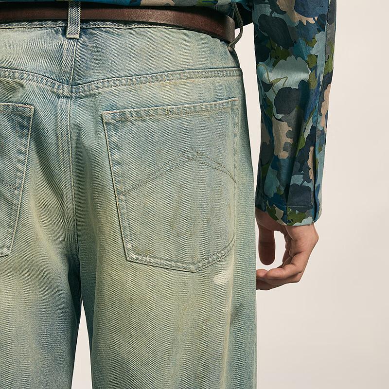 Croquis Men's 2025 Autumn Loose Straight-Leg Denim Jeans